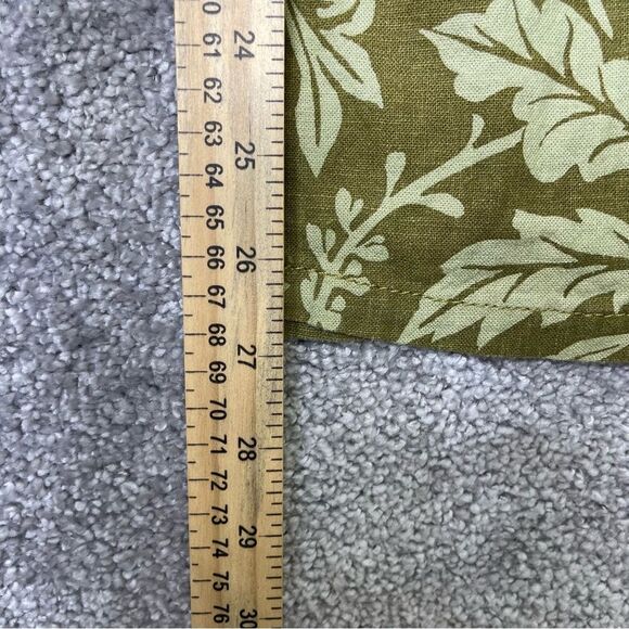 Pilcro Anthropologie Smocked Printed Linen Wide Leg Jumpsuit Medium Moss Floral - Picture 14 of 16